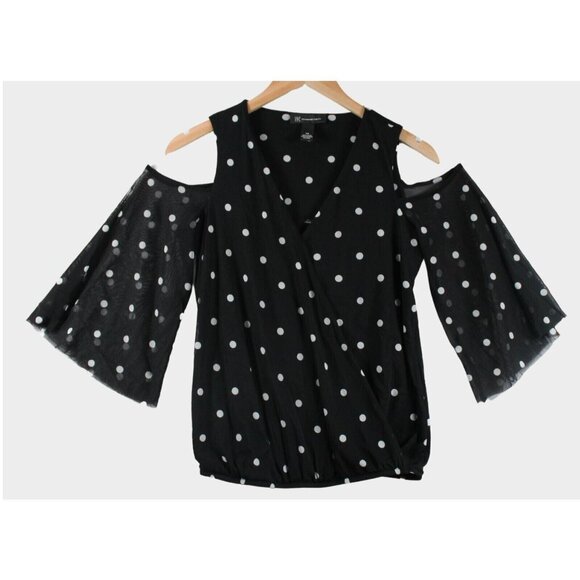 INC International Concepts Tops - INC International Concepts Top Y2K Sz XS Cold Shoulder Whimsigoth Office Career